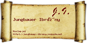 Jungbauer Ibrány névjegykártya